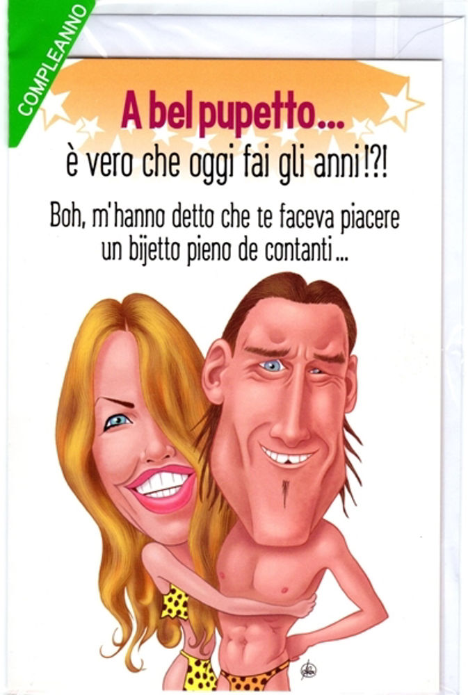 Biglietto Buon Compleanno Francesco Totti E Ilary Assabese
