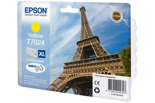 Immagine di CARTUCCIA EPSON T7024 GIALLO WP-4012/4025/4095/4515/4525/45