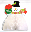 Immagine di BIGLIETTO NATALE PUPAZZO DI NE REGALO HONEYCOMB CARD