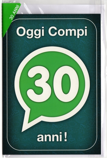 BIGLIETTI BUON COMPLEANNO 30 ANNI NU3601 - COMPLEANNO - Mazzarella