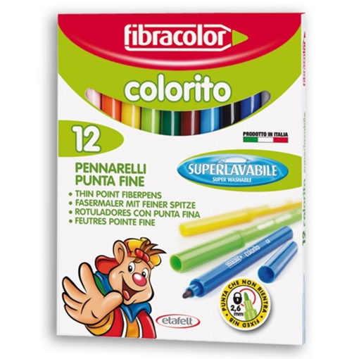 Immagine di COLORITO PENNARELLI 12PZ COLORI A PUNTA FINE