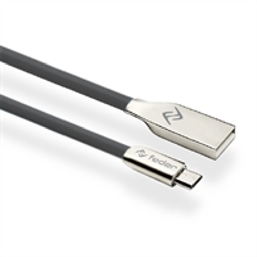 Immagine di CAVO USB MICRO NERO FEDER SILVER SERIES