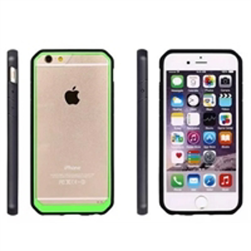 Immagine di COVER TPU COMPCOMPATIBILE IPHONE 7 FEDER TRASPARENTE C/BORDO VERDE