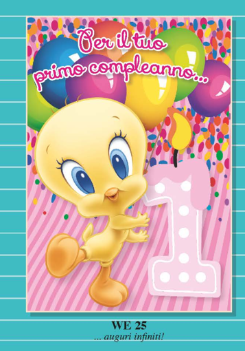 Immagine di BIGLIETTI AUGURI 1° COMPLEANNO ROSA MARPIMAR