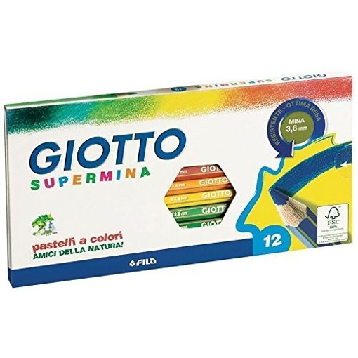 Immagine di GIOTTO SUPERMINA 12 COLORI PASTELLO