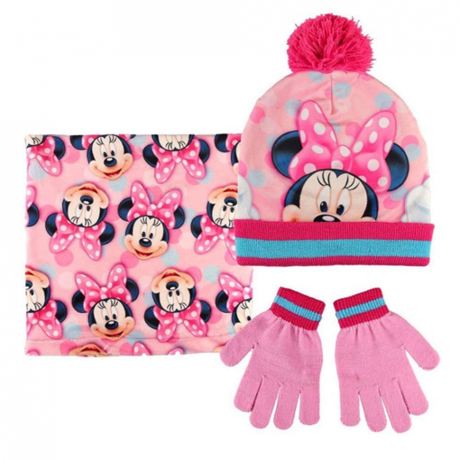 Immagine di SET CAPPELLO SCALDACOLLO GUANTI MINNIE MOUSE