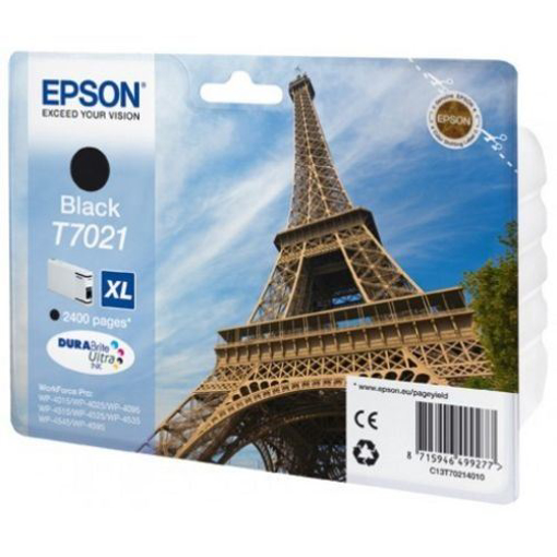 Immagine di CARTUCCIA EPSON T7021 NERO XL WP-4012/4025/4095/4515/4525/45